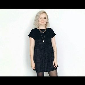 New Dark Purple Babydoll Smock Dress